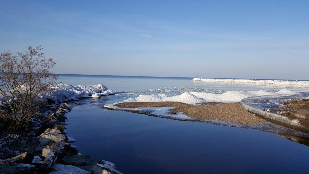 Webster Park Pier in Winter 